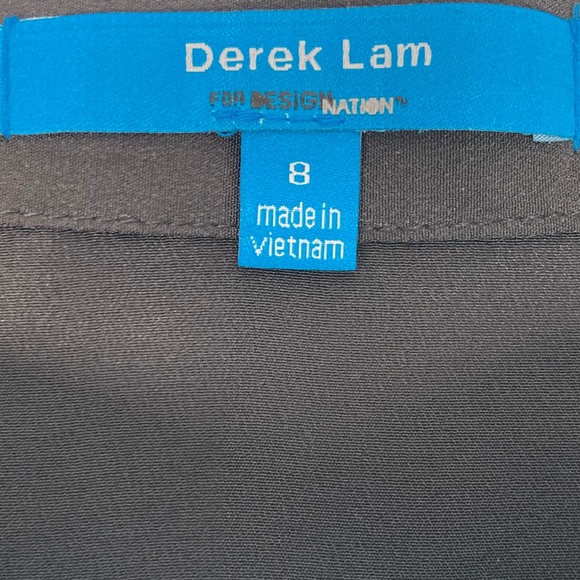 Derek Lam Design Nation Womens Asymmetrical Seam Skirt Size 8 Black Blue A Line - Picture 7 of 9